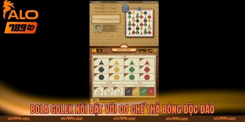 Bola Golek nổi bật với cơ chế thả bóng độc đáo