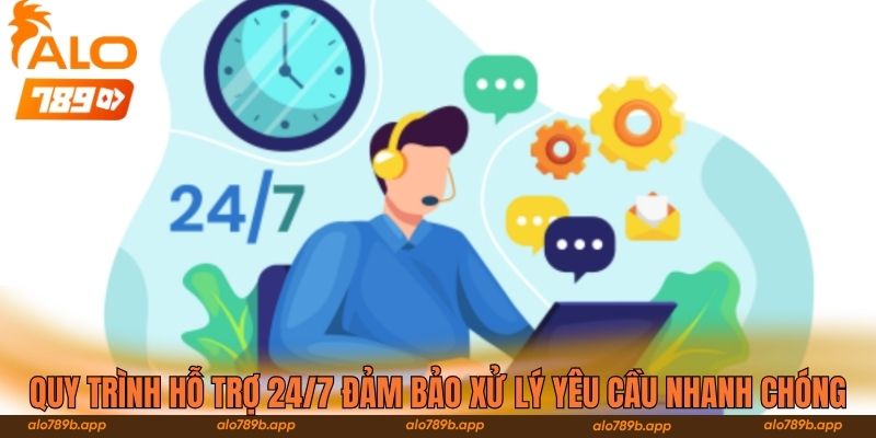 Quy trình hỗ trợ 24/7 đảm bảo xử lý yêu cầu nhanh chóng