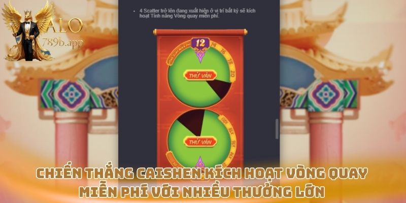 Chiến Thắng CaiShen kích hoạt vòng quay miễn phí với nhiều thưởng lớn