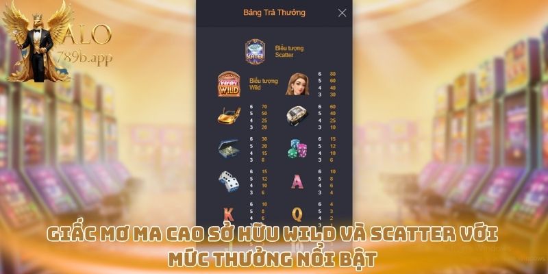 Giấc Mơ Ma Cao sở hữu Wild và Scatter với mức thưởng nổi bật