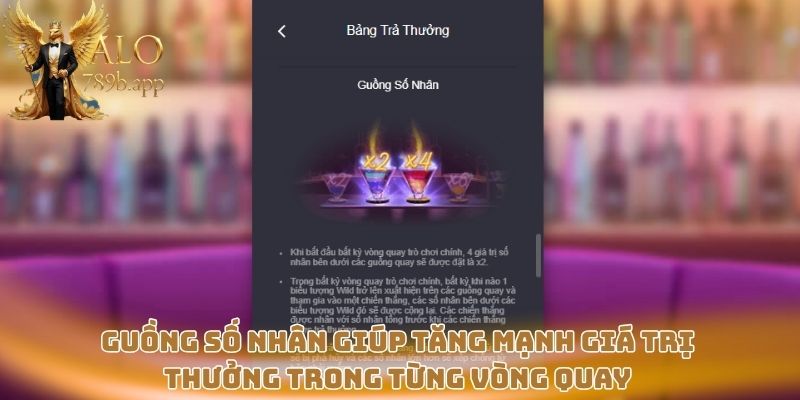 Guồng số nhân giúp tăng mạnh giá trị thưởng trong từng vòng quay