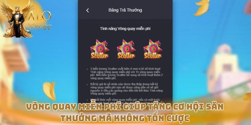 Vòng quay miễn phí giúp tăng cơ hội săn thưởng mà không tốn cược