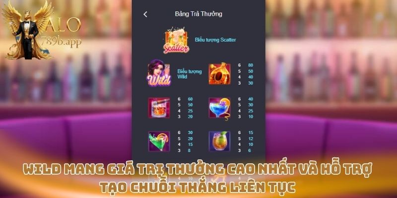Wild mang giá trị thưởng cao nhất và hỗ trợ tạo chuỗi thắng liên tục